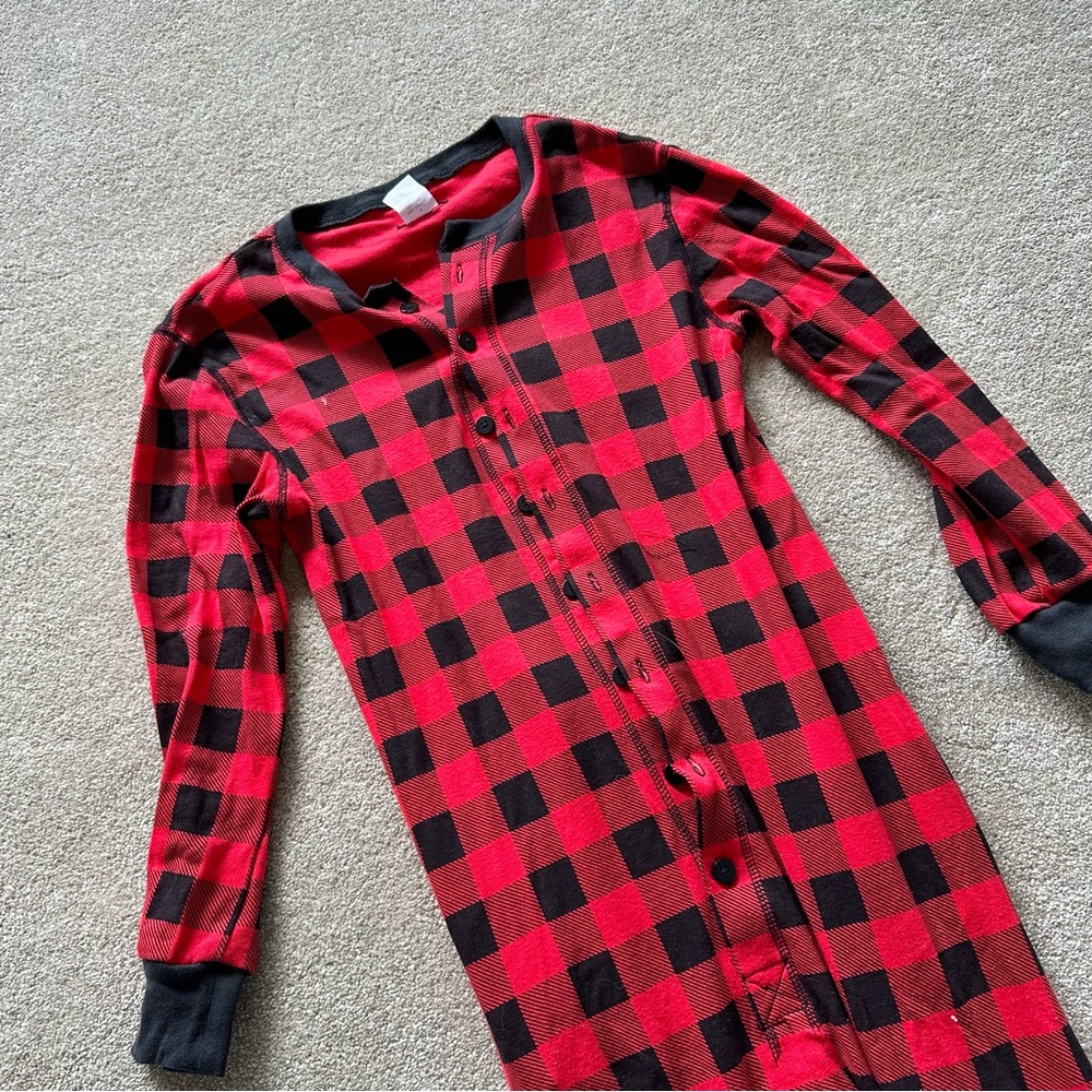 silver lily plaid holiday onesie